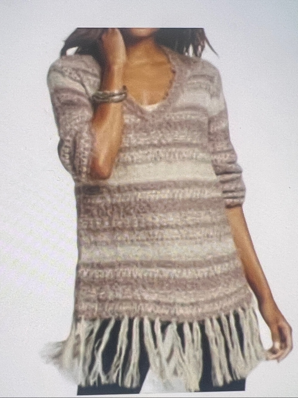 Knox Rose Eyelash Fringed Sweater